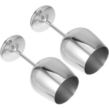 Tragbare Metallbecher, 2er-Set Edelstahl-Weingläser 532 ml (18 oz) für Reisen, Outdoor-Picknicks und Camping