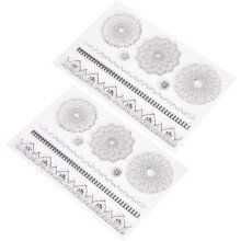 Silikonstempel für Kartenbasteln und DIY-Scrapbooking-Zubehör, Retro-Mandala-Blumendesign