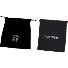 2er-Pack Aufbewahrungstasche für Haartrockner aus Canvas mit Kordelzug – ideal für Hotels und Zuhause
