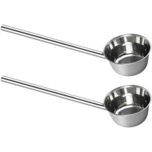 2 Stück Suppenkellen aus Edelstahl mit langem Griff, multifunktionale Wasserschöpfkelle