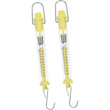 2 Stück tragbare mechanische Zylinderdynamometer mit Aufhängeringmarkierungen und Kunststofffederwaage