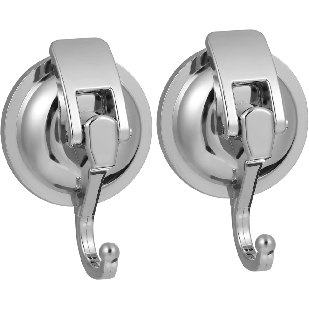 2Pcs Suction Cup Hooks Heavy Duty Suction Cup Hook Bathroom Kitchen Stainless Steel 5455468322334