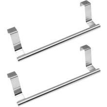 2-teiliger Handtuchhalter aus Edelstahl mit robuster und stabiler Konstruktion, Montage ohne Bohren