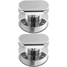 2 Stück Türgriffe mit Saugnapf, silberfarben, aus ABS, starker und komfortabler Griff, modernes, elegantes Design