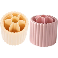 2 drehbare Make-up-Pinselhalter mit großem Fassungsvermögen, Kosmetik- und Stifte-Organizer-Box