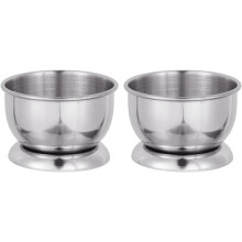 2 Stück tragbare Likörbecher, kleine Kaffeetassen, Haushalts-Teetassen, Edelstahl, silberfarben, glatte Kanten
