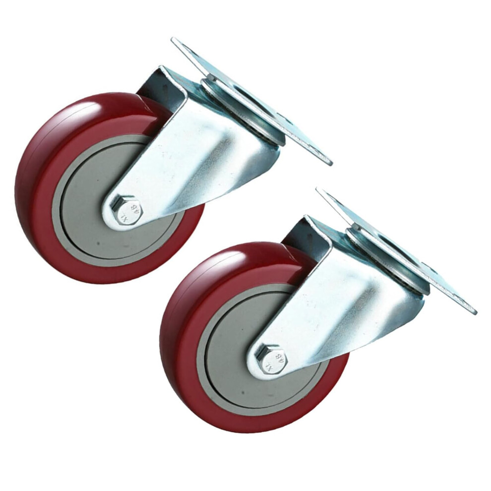 2Pcs Swivel Caster Wheels Tpr Wear-Resistant Silent Heavy Duty Wheels For Furniture Movement Industrial Use 5455468169304
