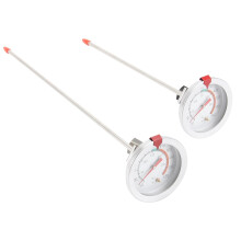 2pcs Stainless Steel Fryer Thermometer with Clip, 20cm 30cm High Temperature Gauge