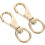 2pcs Heavy Duty Solid Brass Swivel Hooks Hardware Rotating Design 1