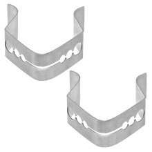 2 Stück Thermometerclips für Fleischthermometer-Sonden, 3-Loch-Schnappverschluss, Edelstahlklemme