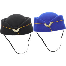 2 ks letuška klobúk letuška cosplay baret klobúk pre párty vystúpenie kapela uniforma