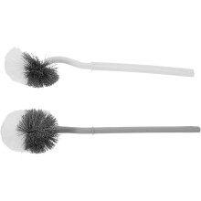 2er-Pack Toilettenreinigungsbürsten mit langem Griff, moderne Badezimmer-WC-Reinigungsbürsten mit gebogenem Schrubber