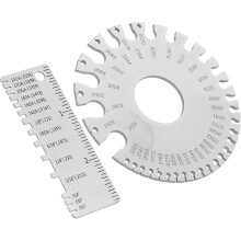 Ferramenta de medição do medidor de fio de aço inoxidável com design duplo 2pcs