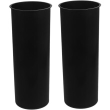2er-Set WC-Bürstenbecherhalter, schwarz, Badezimmeraccessoire, modernes Design, stabiler Sockel