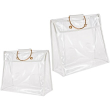 2er-Set Handtaschen-Organizer-Aufbewahrungsbeutel mit Knopfverschluss, Staubschutzhülle