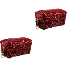 Stück quadratische, tragbare Paillettentaschen mit großem Fassungsvermögen zur Aufbewahrung von Hautpflegeprodukten und als Reise-Make-up-Tasche