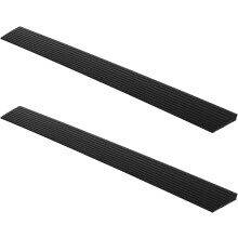 Selbstklebende Türschwellenmatten für Saugroboter, 2 Stück, 50 x 5 cm, schwarz