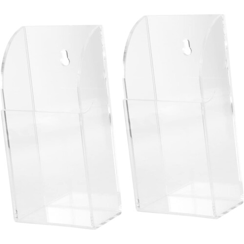 2pcs Remote Control Box Holder Mount Acrylic Wall Mount Organizer Storage Remote Holder