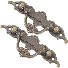 Vintage Schrankgriffe, 2 Stück, Antikbronze-Metall, für Küchenschubladen, Kleiderschränke und Küchenschränke
