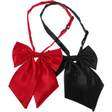 2er-Pack Damen-Uniformfliegen, einfarbig, verstellbar, vorgebunden, für professionelle Anlässe wie Büro, Hotel und Fluggesellschaft