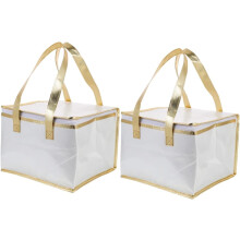 2 Stück isolierte Lebensmittelbeutel, Verpackungsbeutel für Kuchen, Lunchboxen