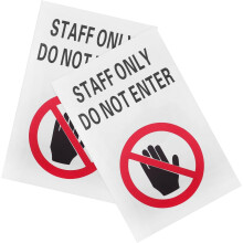 2Pcs Self-Adhesive Do Not Enter Signs 20X30Cm Plastic Warning Labels for Restricted Zones Safety Keep Out Stickers