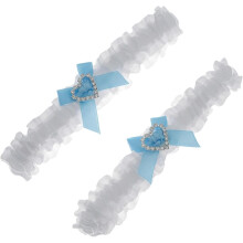 2-teiliges elegantes Brautaccessoires-Set aus Spitze für die Braut, inklusive Strumpfband