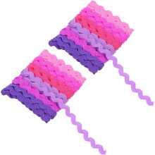 2 Stück Kleiderfransen-Dekoration, gewelltes Stickband aus Polyesterband