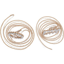 2-teiliges Set Perlengürtel mit quadratischen und runden Perlen, elegante Taillenaccessoires für Damen