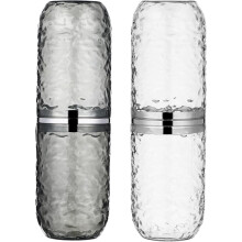 2 porta spazzolini da viaggio, custodie portatili per spazzolini, design trasparente.