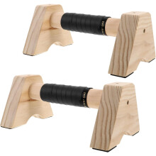 Σετ 2 τεμαχίων ξύλινων μπαρ push-up με αντιολισθητικές λαβές push-up από ξύλο οξιάς