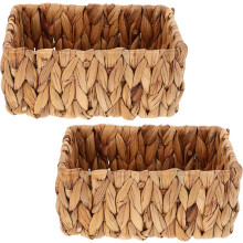 2 Stück geflochtene Aufbewahrungskörbe aus Rattan, Naturmaterial, dekorativ