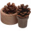 Set van 2 etherische olie diffusers van massief hout met dennenappeldesign 1