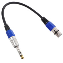 2 db XLR - 1/4 sztereó adapter patch kábel kábel férfi-nő audio átalakító gumi és fém anyaggal