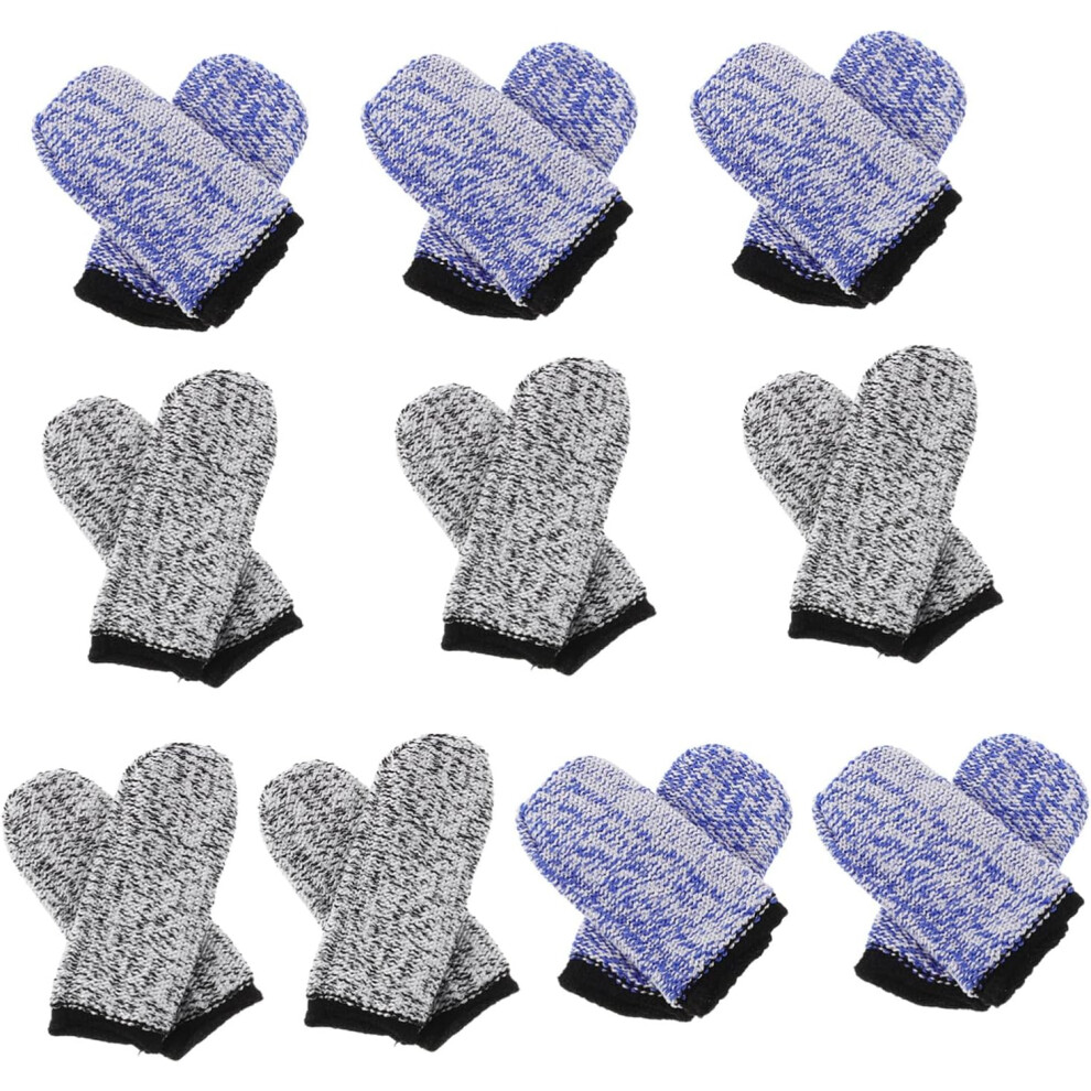 Hkhbjs Cut Resistant Finger Cots And Thumb Sleeves 20Pcs Set, Reusable Anti-Slip Finger Protector Guards
