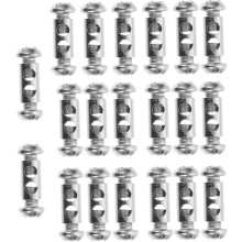 20-teiliges Set aus Edelstahl-Doppelloch-Drahtseilklemmen und Kabelclips