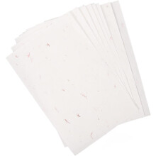 20 Blatt handgeschöpftes Xuan-Papier, 19 x 29 cm, rotes Blumen- und Wolkenmotiv, chinesische Kalligrafie, Reispapier