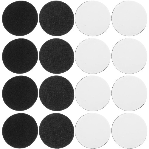 20 Pairs Self Adhesive Hook and Loop Dots Black Nylon and Polyester Multipurpose