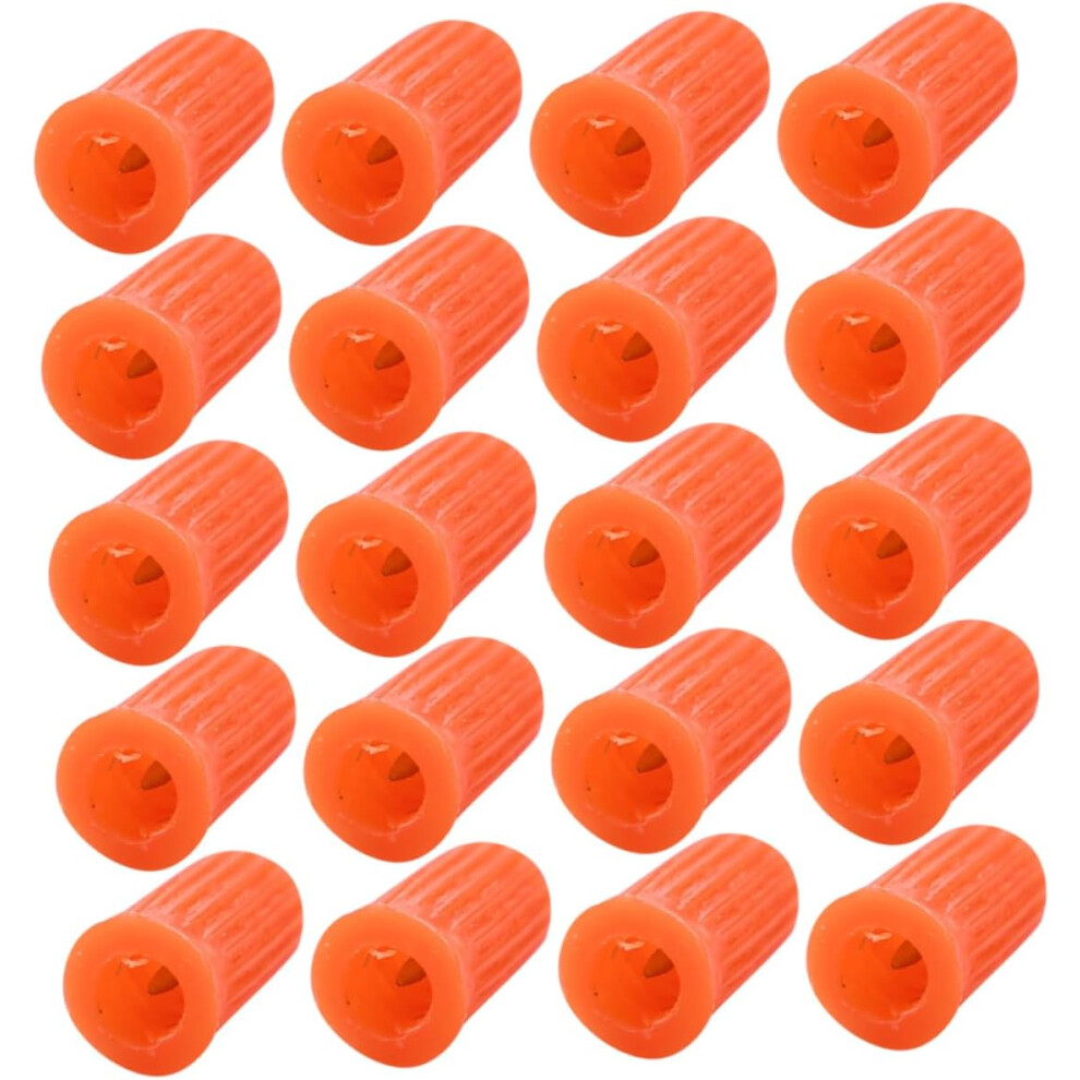 Hkhbjs Orange 20Pcs Plastic Glue Bottle Pin For Eyelash Glue Bottle Piercing Tip Replacement Plug And Needles For Salon Supplies