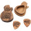 Guitar Pick Box Storage Box Guitar-Shaped Solid Wood Lightweight Holder 1
