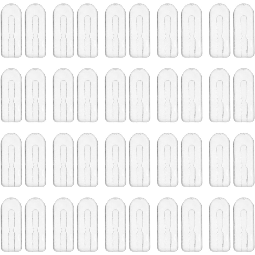 Hkhbjs 20 Pairs Soft Silicone Nose Bridge Pads Push-In Eyeglass Nose Pads Replacement Set Non-Slip Sweat-Resistant Cushions