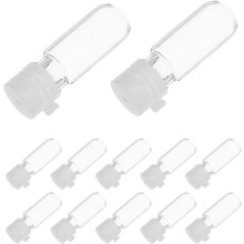 20 Mini-Glasfläschchen mit luftdichten und auslaufsicheren Deckeln für ätherische Öle und Make-up-Proben – ideal für Reise-Toilettenartikel
