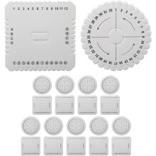 20-teiliges Flechtscheiben-Set für die Armbandherstellung – 10x10cm runde und quadratische Webplatten