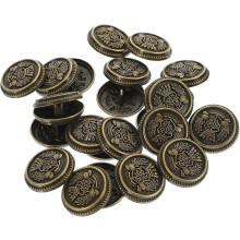20 bottoni in lega per cappotto, 20 mm, bottoni in metallo stile retrò per abito