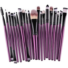 20-teiliges professionelles Augen-Make-up-Pinselset, natürliche Lidschattenpinsel für den Auftrag, Applikatorstab, schwarze Tube