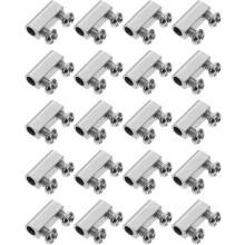 20 Sets Doppelloch-Drahtseilklemmen, Kupferdrahtseilverbinder, Kabelklemmen für Takelage