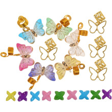 20 Stück Schmetterlings-Haaraccessoires für Damen, Dreadlock-Schmuck, modische Locs-Dekorationen