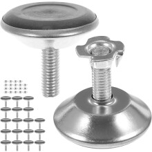 20 Sets Adjustable Furniture Levelers for Chairs and Office Tables Silver Height Adjustable