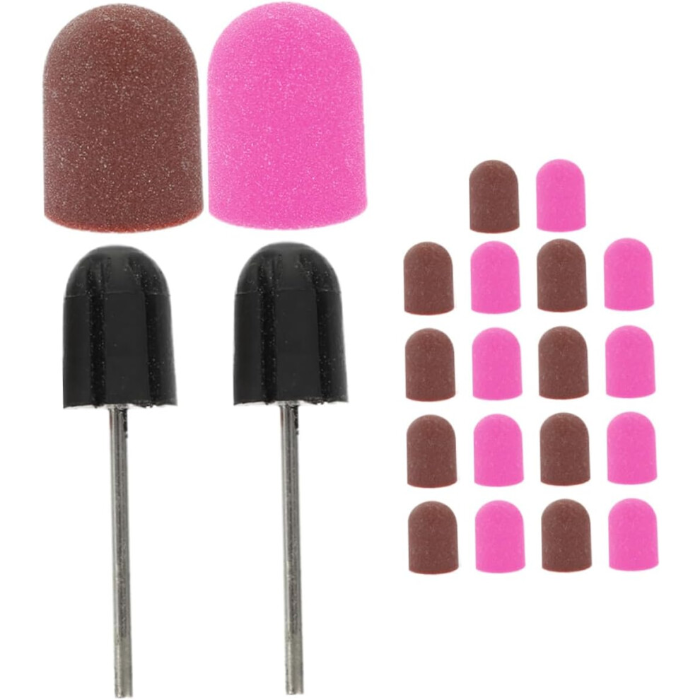 Hkhbjs 20Pcs Manicure Sand Cap For Nail Drill Bits For Grinding Toenails And Calluses Professional Use For Removal And Cuticle Care