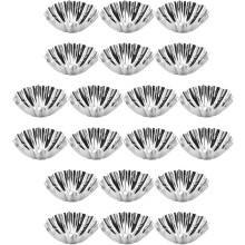 20pcs Non-Stick Stainless Steel Muffin Cupcake Tart Molds Multi-Function Baking Pudding Cups